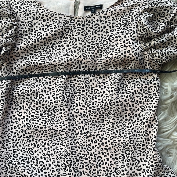 WHO WHAT WEAR pink leopard ruffle dress - Picture 14 of 14
